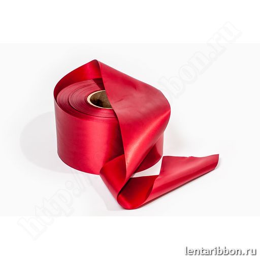 Cатиновая лента, красный 60мм x 200м, 80мм x 200м, 100мм x 200м