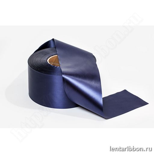 Cатиновая лента, синий 60мм x 200м, 80мм x 200м, 100мм x 200м